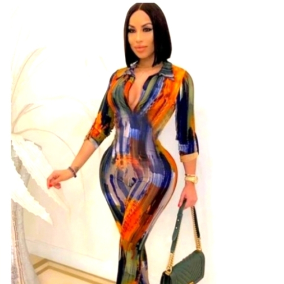 Women's Pants - WOMEN'S Trendy Mixed Print One Piece Jumpsuit. SIZE XL